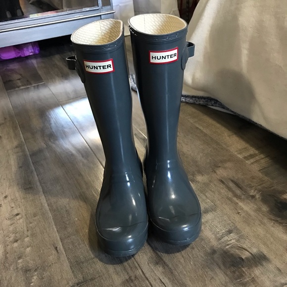 Hunter Other - Hunter Original Gloss Rain Boot 3M/4F Grey